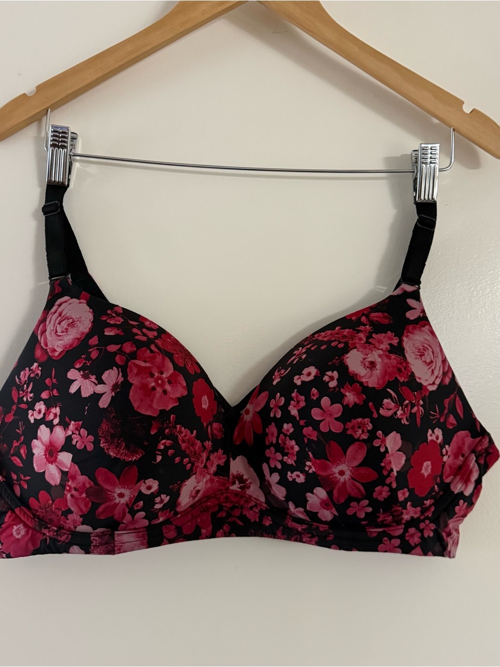 torrid Black Bra with Pink Floral Print